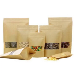 Kraft Paper Stand Up zipper pouches